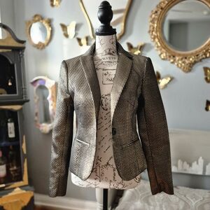 Gold Max Studio Metallic Blazer XS